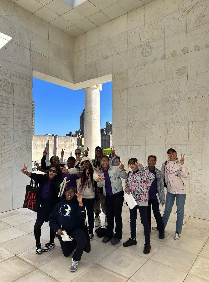 Wide Rainbow after-school tour at the Metropolitan Museum of Art with artist Lauren Halsey and middle school students from the Lower East Side