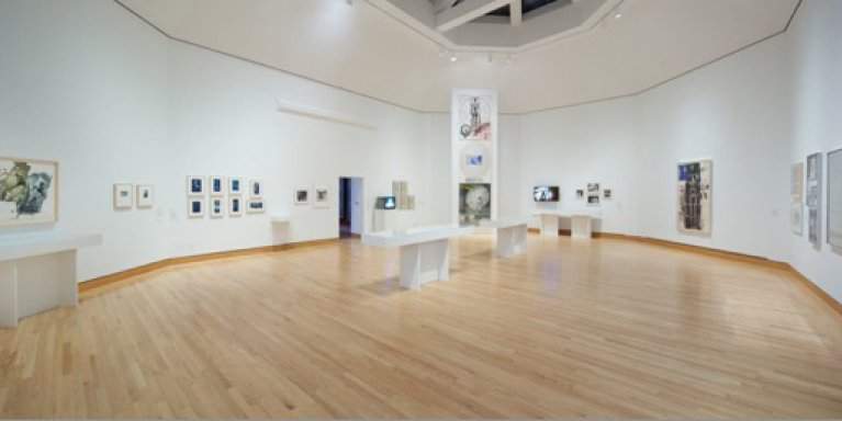 view of an exhibition in a gallery