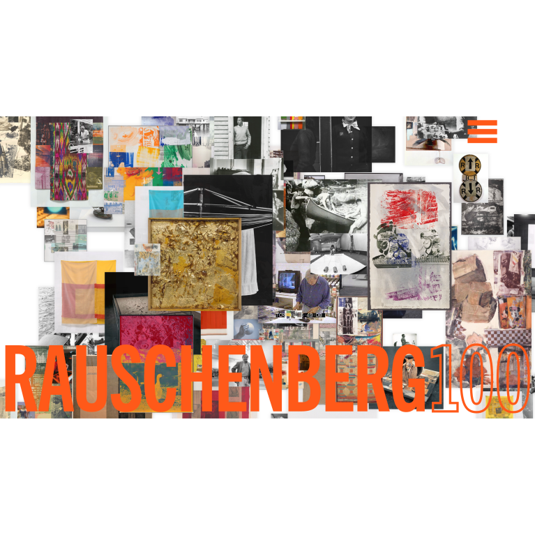 Homepage of www.rauschenberg100.org, 2024