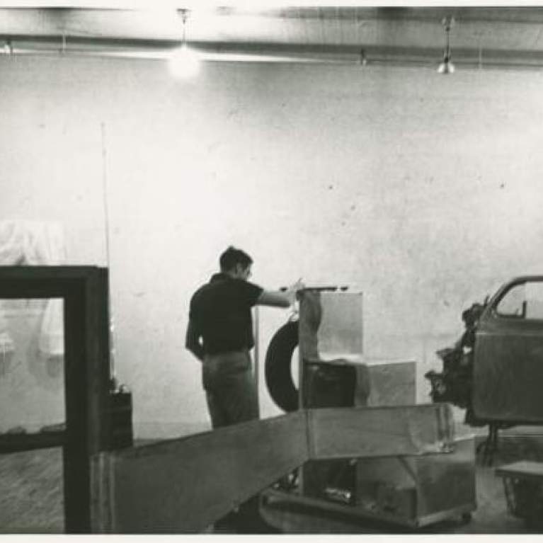 artist working on artwork