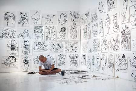 artist in studio