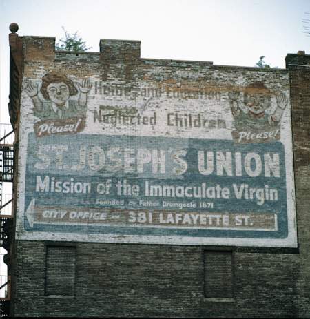 St. Joseph's Union sign on 381 Lafayette